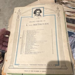Theodore Presser Beethoven Piano Pieces Sheet Music Book Classical Solo MPN 2066