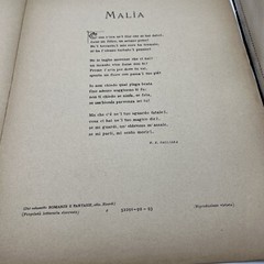 HAOLO TOSTI “MALIA” very Scarce/Rare Sheet music Paola Tosti Italy B1110