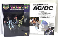 Jimi Hendrix and AC/DC Guitar Books with CDs