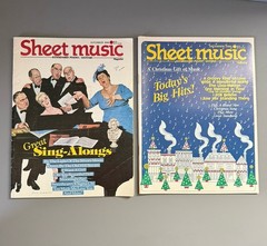 Lot of 20 Issues Sheet Music Magazines Vintage 1986-1989 Piano Guitar Organ
