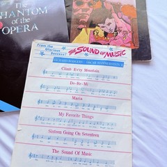 Lot of 7 Movie Broadway Musical Vocal Music Books Camelot Godspell Oklahoma