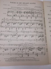 Franz Lehar Yours is My Heart Alone Trombone and Piano Sheet Music Jean Gossette