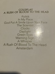 Coldplay music book A Rush of Blood to the Head lyrics and sheet music