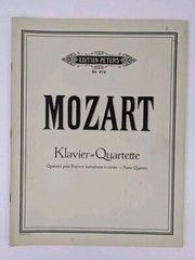 Edition Peters Mozart Piano Quartets No. 1 G min. K478 & No. 2 Eb maj. K493