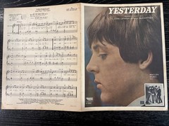 Yesterday Sheet Music by Lennon & McCartney – Performed by The Beatles 1965 VG+
