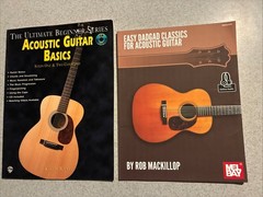 Pair of Acoustic Guitar Music Books Ultimate Beginner Basics Easy Classics NO CD