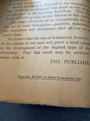 1904 American School Songs Hope Publishing Chicago Songbook Patriotic