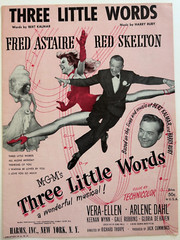 1927 Three Little Words Sheet Music (Fred Astaire / Red Skelton) Free Shipping