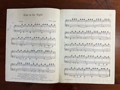 Ride In The Night Piano Solo By Hazel Cobb VTG Sheet Music 1957
