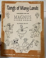 Magnus Chord Organ Book ~Songs Of Many Lands Music 14 1959