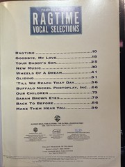 Ragtime Musical Vocal Selections Warner Bros 1998 Tony Make Them Hear You