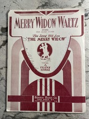 Merry Widow Waltz Sheet Music Vintage 1932 Franz Lehar Max Freedman