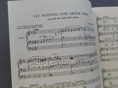 Let Nothing Ever Grieve Thee – 1961 sheet music – SATB Vocal & Organ – Brahms