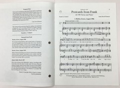 Postcards From Frank SATB Choral Piano Sheet Music TB Chorus ECS Publishing