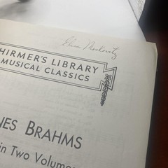 Vintage G Schirmer Brahms Piano Works Vol 1 Piano Score Yellow Vol 1757 USA