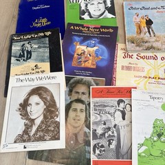 Lot of 15+ Vintage Sheet Music Pop TV Movie Broadway Billy Joel Barbra Streisand