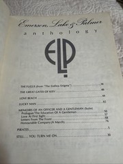Emerson Lake and Palmer Songbook Anthology 1981 Piano Vocal Guitar Excellent