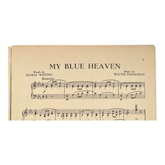 My Blue Heaven Sheet Music Vintage Piano G Whiting & W Donaldson