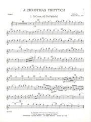 Christmas Triptych SATB Congregation Organ Strings Score & Parts 1977 Proulx