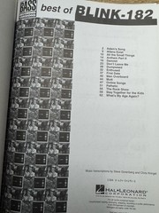 Blink-182, Best Of, Bass Recorded Versions, Songbook