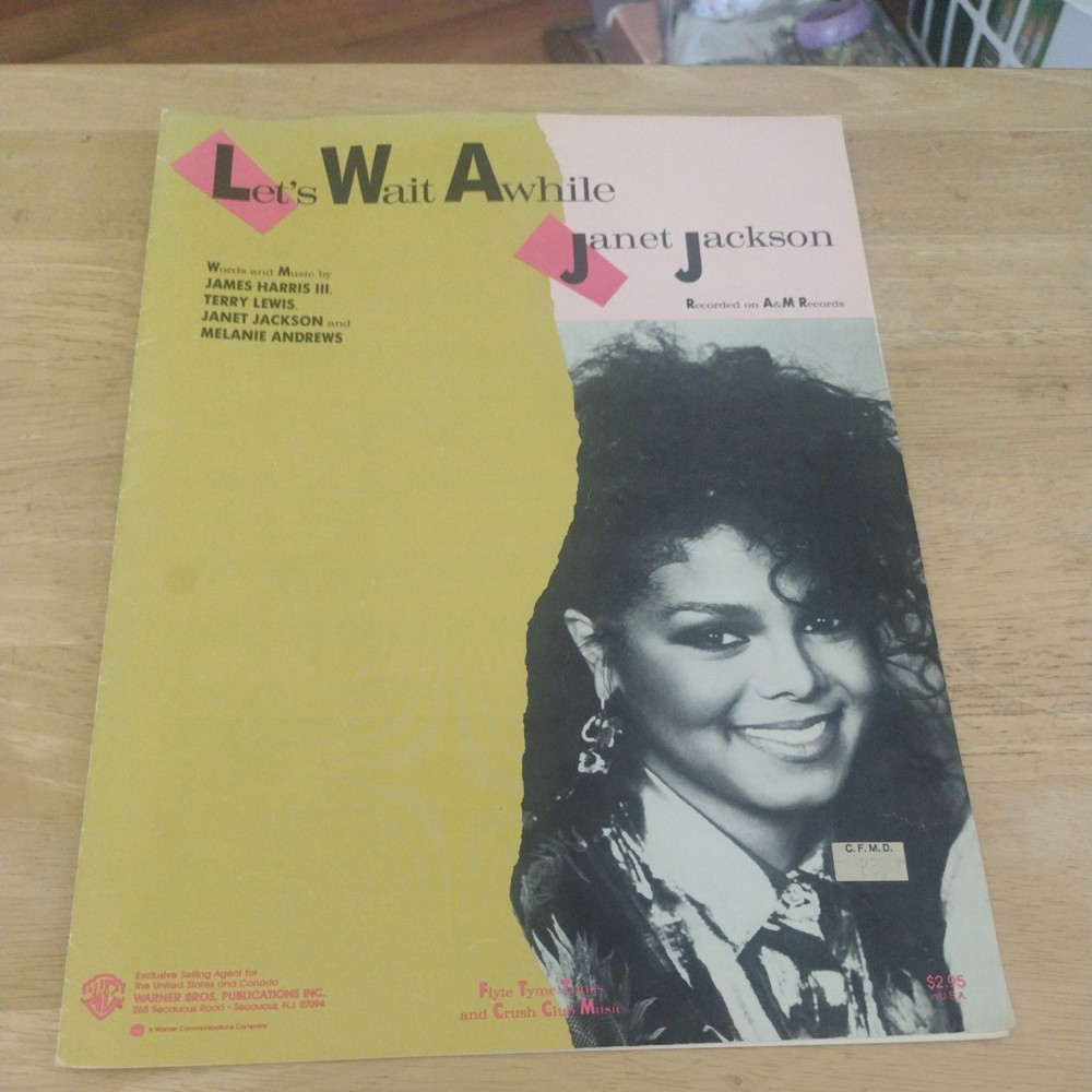 Let&rsquo;s Wait Awhile – Janet Jackson – 1987 USA Sheet Music