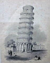 c1860 Pisa Polka Victorian Music Sheet E.H.B. Brandard Italy Leaning Tower of