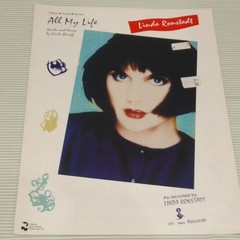 Vintage Piano Sheet Music Linda Ronstadt All My Life 1986 1988 1990