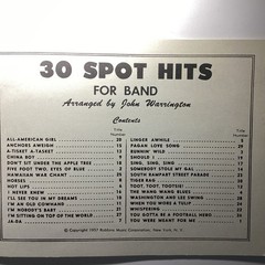 Robbins Music Corporation MPN 30 Spot Hits for Band Oboe Song Book Marching