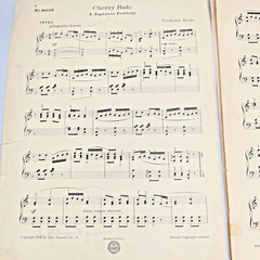 Cherry Buds Piano Sheet Music A Japanese Festivity Frederick Keats 1919 Vintage