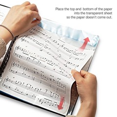 MECCALINE Sheet Music Folder (1 Pack, Black) – 40 8.5 x 11 inches, Black