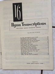 VTG Organ Song Books 16 Hymn Transcriptions & Organ Hymn Scriptions