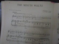 Dick James The Minute Waltz Vintage Sheet Music Publishing by Laurence Wright