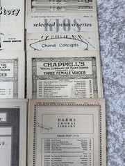 Genuine Vintage Choral Sheet Music Book Lot of 14 Musical Choir Ephemera Lot