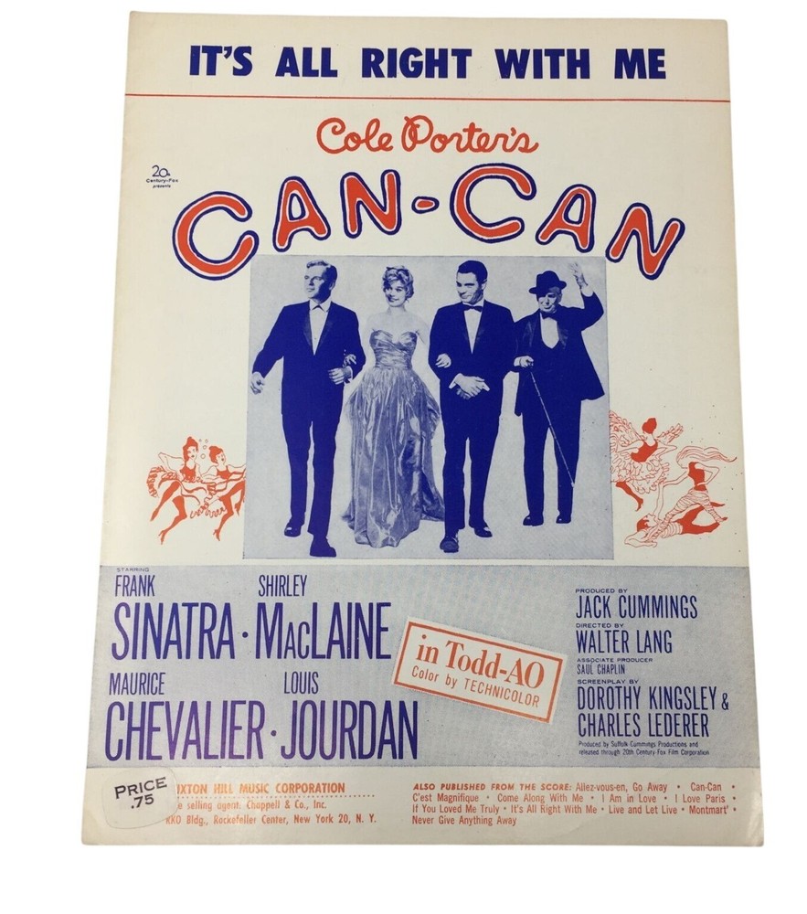 It&rsquo;s All Right With Me Cole Porter&rsquo;s Can-Can Sheet music