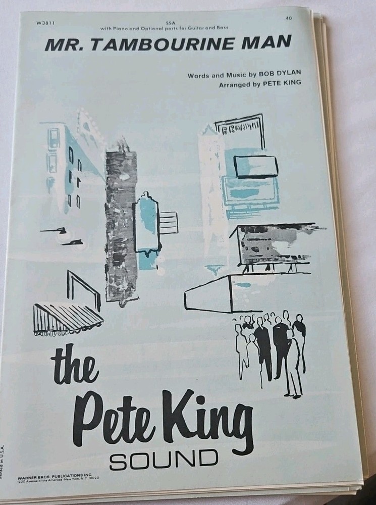 Mr Tambourine Man Words & Music By Bob Dylan Piano 1964/71 Pete King Warner