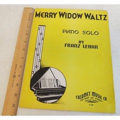 Merry Widow Waltz Piano Solo Franz Lehar Sheet Music 1935 Calumet Music Co