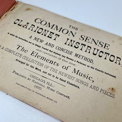 1890 The Common Sense Clarinet Instructor Music Book National Music Co Chicago