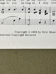 Never Be Anyone Else But You Ricky Nelson 1959 Vintage Sheet Music