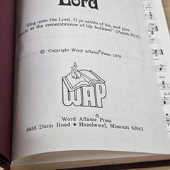Vintage Sing Unto The Lord Pentacostal Hymnal Word Aflame Press 14th Ed 1994