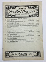 Lorenz&rsquo;s Two Part Choruses Roses From the South Sheet Music 1939 Johann Strauss