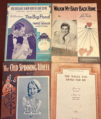 LOT OF 20 PIECES VINTAGE SHEET MUSIC PIANO-VOICE 1930s BEAUTIFUL ARTWORK #ABCD2
