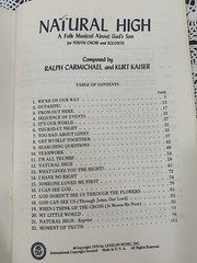 NATURAL HIGH Folk Musical Sheet Music Lexicon Youth Choir Vocalist