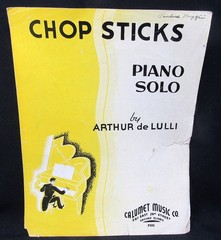 Chop Sticks Sheet Music 1935 Piano Solo DeLulli Glickman us