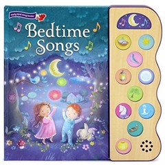 Bedtime Songs 11 Button Song Book – by Scarlett Wing (Hardcover) NEW