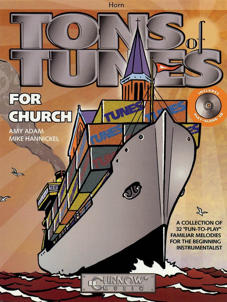 Tons of Tunes for Church F Horn Solo Easy Sheet Music Curnow Play-Along Book CD