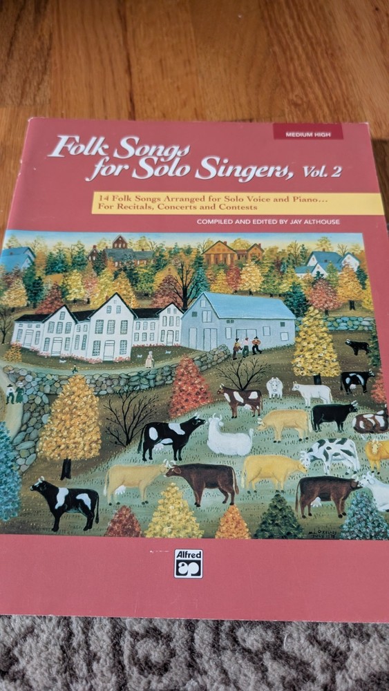Alfred Folk Songs for Solo Singers Vol. 2 Medium High Voice Book
