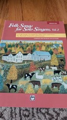 Alfred Folk Songs for Solo Singers Vol. 2 Medium High Voice Book