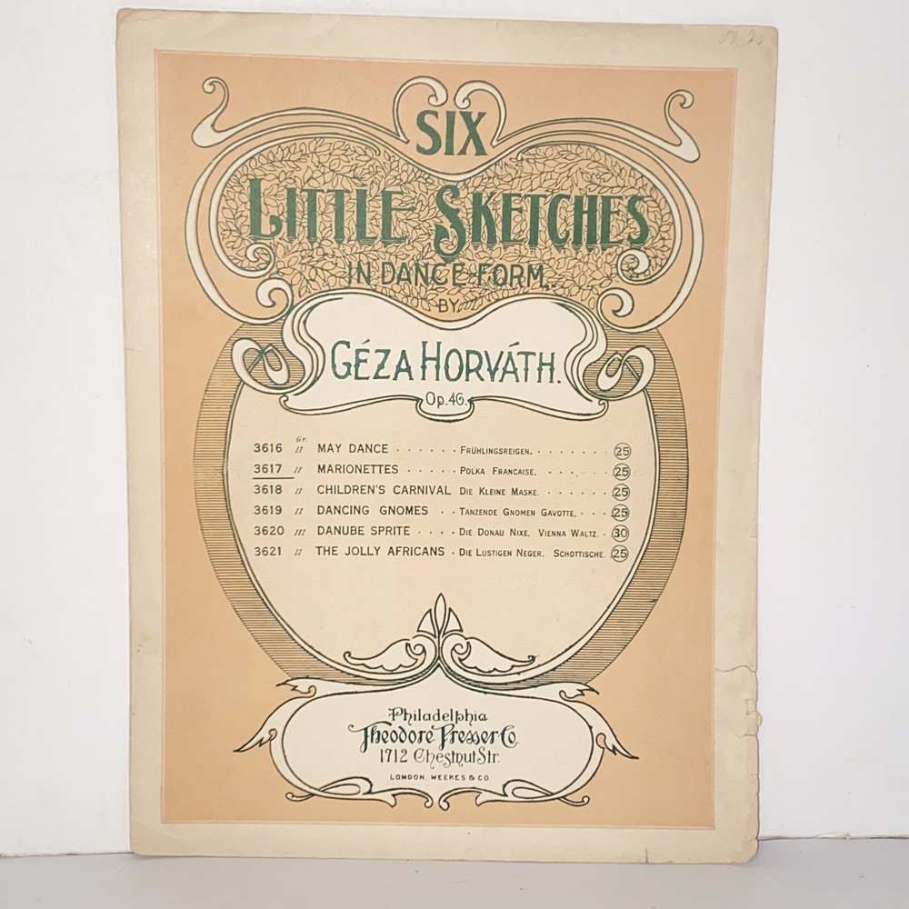 Antique 1901 Marionettes Polka Francaise Sheet Music by Geza Horvath