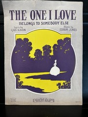 The One I Love Piano Voice Sheet Music Kahn/Jones 1924 Milton Weil
