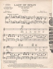 Lady of Spain by Reaves & Evans, 1931 — Vintage Sheet Music